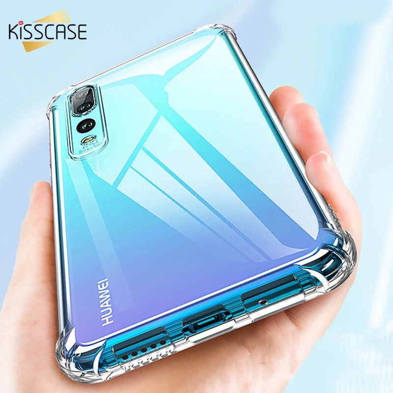 Kisscase чехол для Honor 10 8 9 Lite Huawei P30 P20 прозрачный противоударный мягкий силиконовый
