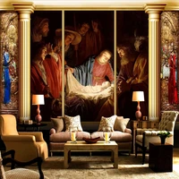 custom mural wallpaper european style retro 3d figure oil painting living room dining room home decor papel de parede sala 3 d