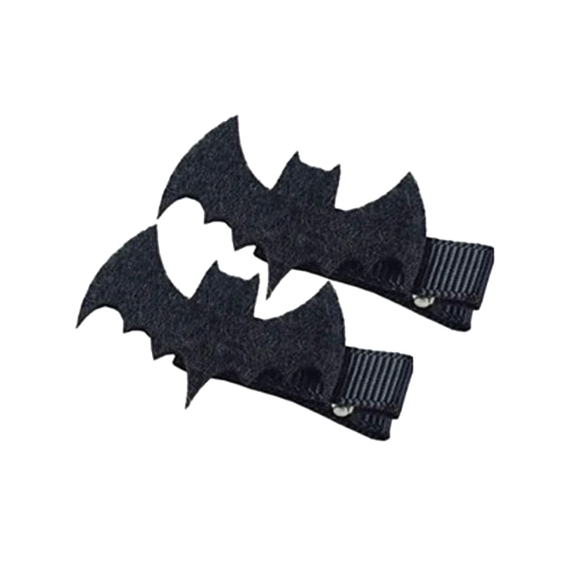 Bat hairclip 2 шт. заколки для волос ужасов с летучая мышь паук злые заколки для волос Хэллоуин заколки для девочек Танцевальная вечеринка заколки для волос аксессуары - Цвет: Bat hairclip