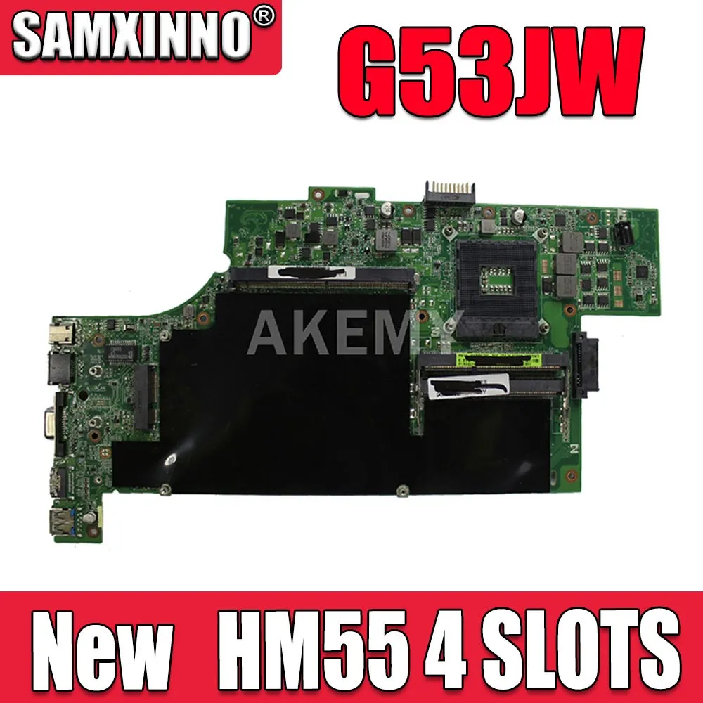 

For ASUS G53JW G53J G53 HM55 4 SLOTS laptop motherboard tested 100% work original mainboard
