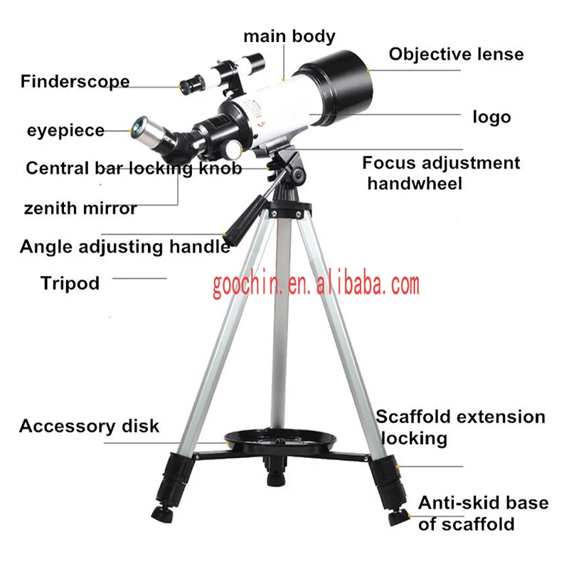 Lusun 40070 мощный астрономический телескоп HD с высоким увеличением часы Луна