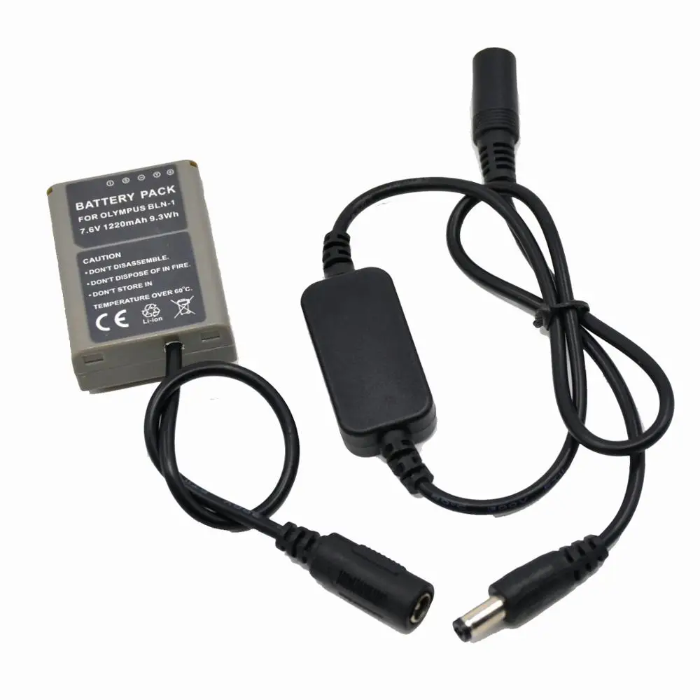 PS-BLN1 BLN-1 BLN1 Dummy Battery DC Coupler+12V-24V step-down Cable 8V for Olympus Digital Camera OM-D E-M5 II 2 E-M1 PEN E-P5 |