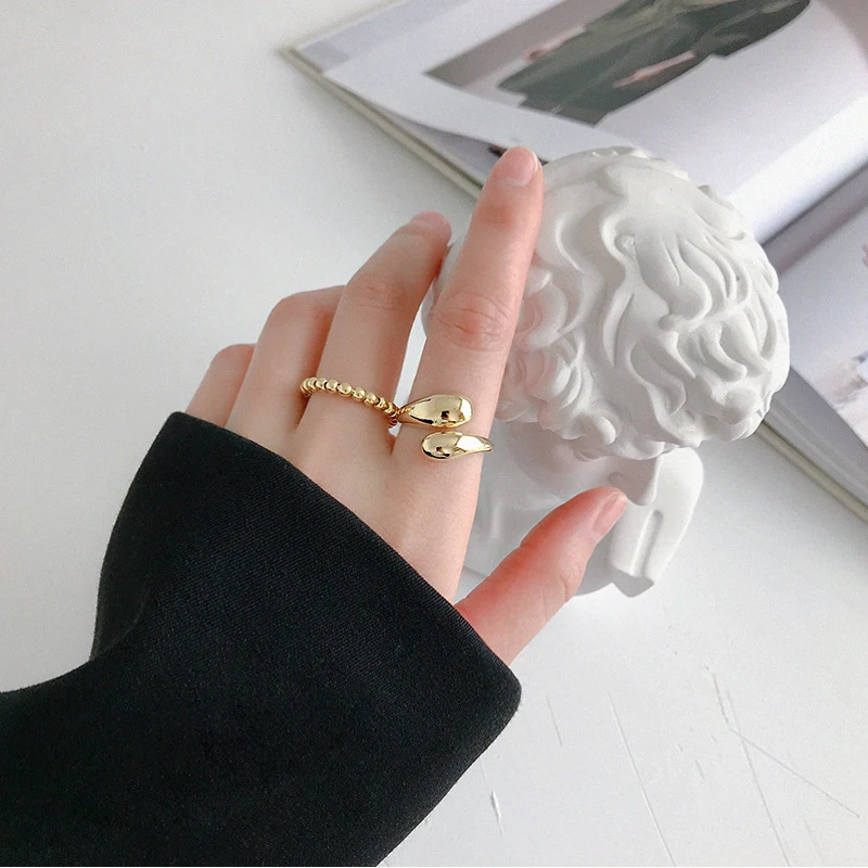 Woogge модные новые шикарные золотистые Серебристые Металлические Открытые Кольца