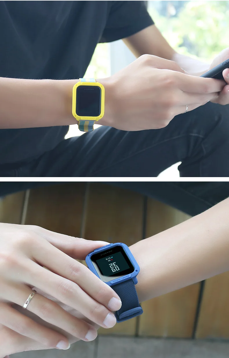 Для Amazfit Bip чехол SIKAI защитный жесткий бампер чехол для Huami midong Bip Lite Смарт-часы PC Оболочка Легкий разноцветный