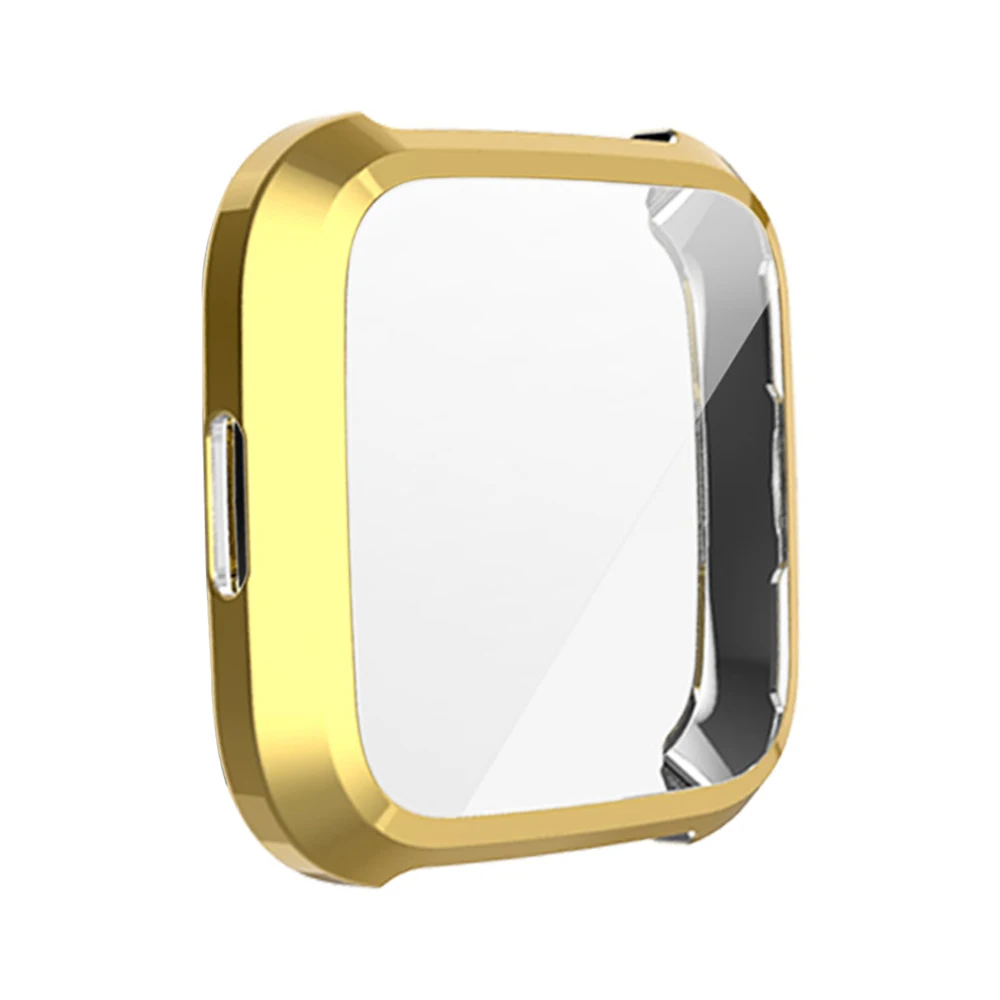 Gold Чехол для часов Fitbit Versa Lite/Versa 2, Мягкий защитный чехол для экрана Versa2, легкий ТПУ бампер, тонкий Чехол, аксессуары - Цвет: Gold