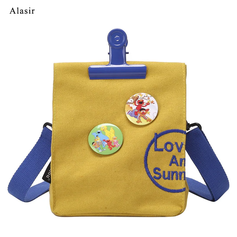 Alasir бейдж Холщовая Сумка через плечо Женская Индивидуальная сумка мессенджер с