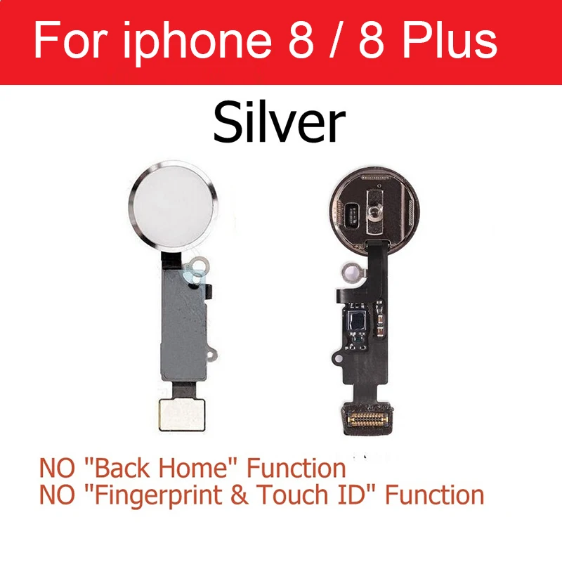 For i8 8plus Silver Главная Кнопка Flex кабель с разъемами для iPhone 5S, se, 6, 6s 7 8 плюс Главная Кнопка Экран на при гибкий кабель для замены, ремонта Запчасти - Цвет: For i8 8plus Silver