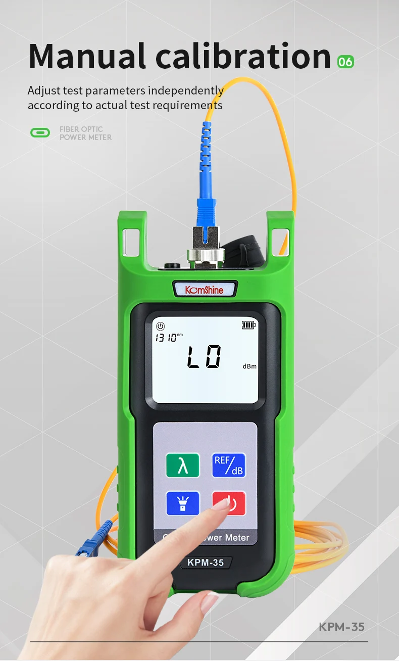 

Бесплатная доставка KomShine KPM-35 тестер волоконно-оптического кабеля FTTH волоконно-оптические измерители мощности-70-+ 10dBm