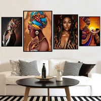 abstract african women portrait posters wall canvas art living room decoration painting bedroom hd colorful prints home decor