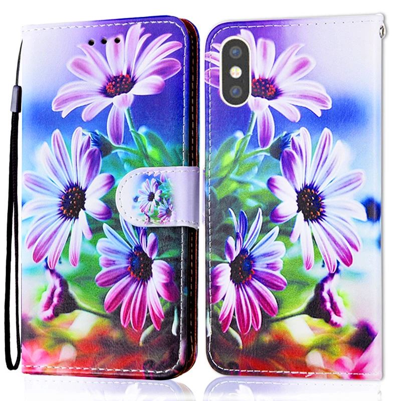 Кожаный чехол с рисунком для Huawei Honor 5C 6C 4C 4A 4X 6A 6X 6S Pro 7A 7C 7X 8A 8X 8C 9A 9C 9X чехол-книжка