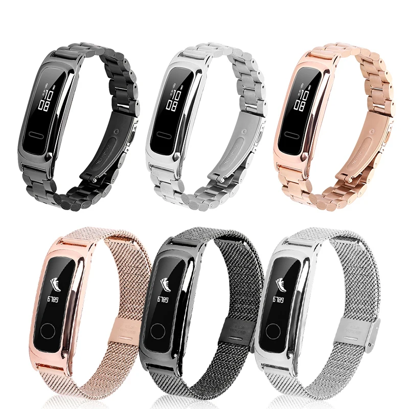 Металлический ремешок из нержавеющей стали для HONOR Band 4 Running/HONOR 5 спортивный