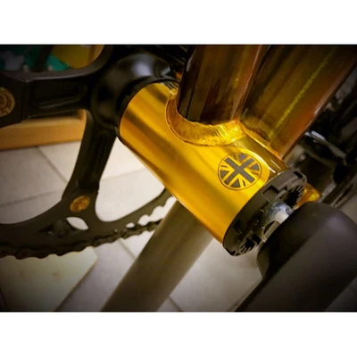 Алюминиевый сплав рамка Защитная Наклейка для Brompton складной велосипед - Цвет: gold
