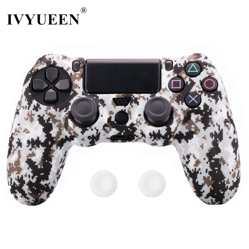 IVYUEEN 44 цвета силиконовый Камуфляжный защитный чехол для sony Dualshock 4 PS4 DS4 Pro тонкий контроллер ручки джойстик колпачки