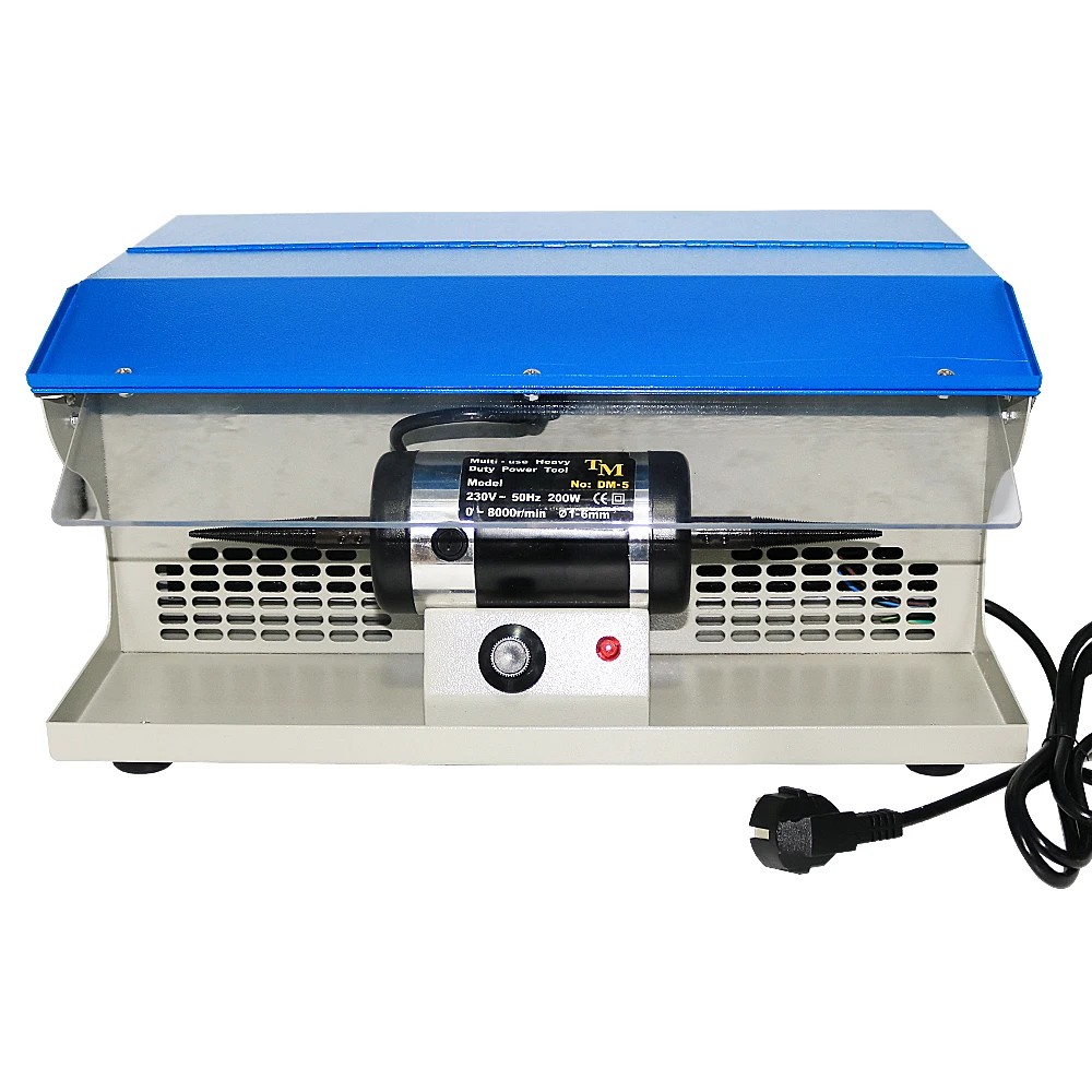 NIUPIKA DM-5 Polishing Buffing Machine with Dust Collector Bench Jewelry Polisher Multi-Use Heavy Duty Power Tool 8000RPM