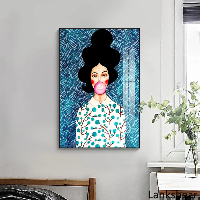 Скандинавские современные Стиль персонажей постер красочные холст картина