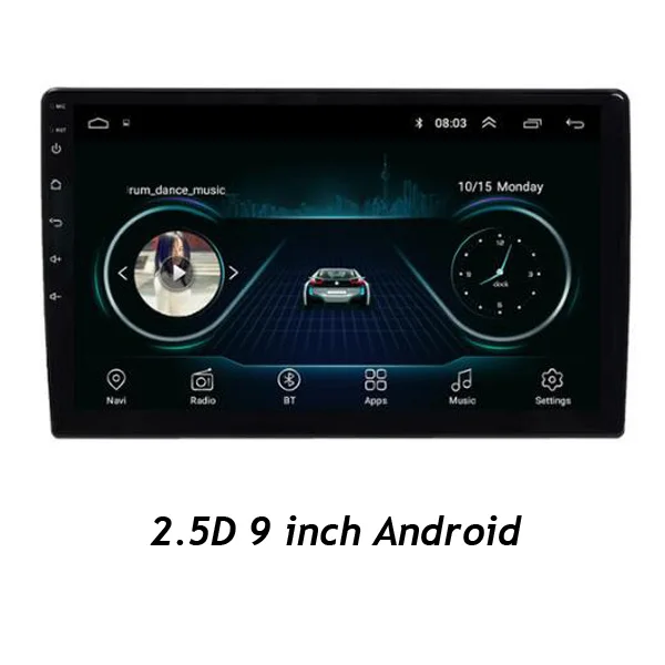 7 дюймов 9 дюймов 10,1 дюймов Android автомобильный gps плеер Емкостный HD сенсорный экран радио стерео Поддержка Камера заднего вида вход Android 8,0 - Цвет: 9 inch
