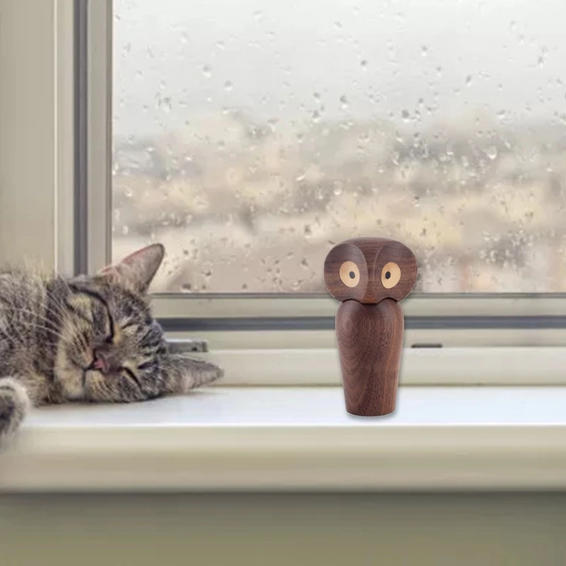 

Lovely Owl Bird Animal Figurines Tabletop Shelf Statues Living Room Bookshelf Tabletop Shelf Decor Collectible Gifts