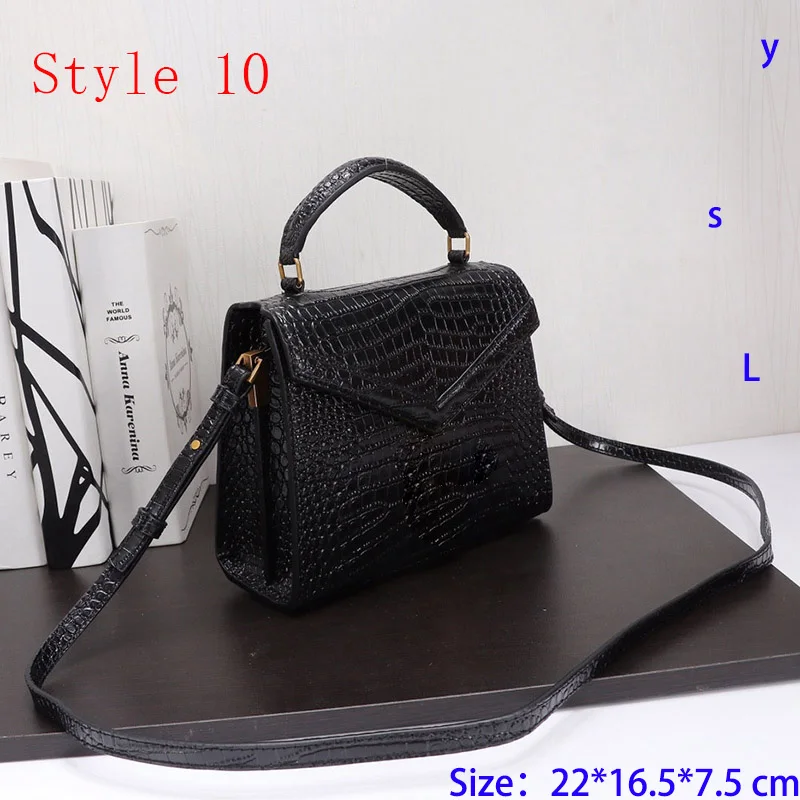 

Q240 Fashion Women's Bags New Designer Crocodile Pattern Shoulder Messenger Chain Lock Small Square Bag Summer Handbag Travel