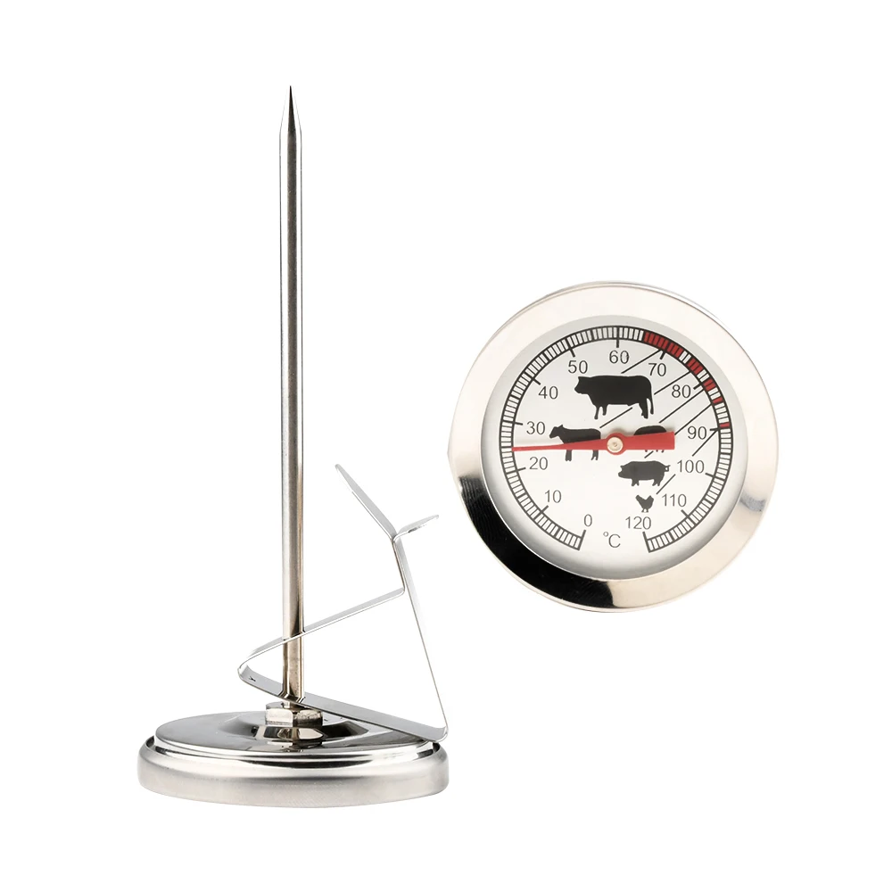 Stainless Steel Pocket Probe Thermometer Gauge For BBQ Meat Food Kitchen Cooking Instant Read Meat Gauge Temperature Meter