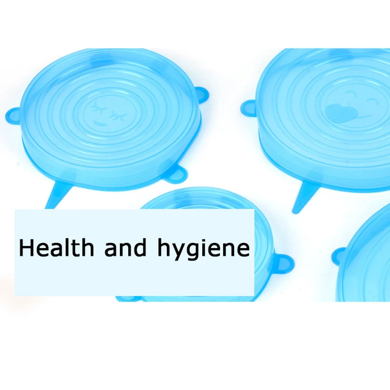 6 шт./компл. Универсальный силиконовые крышки стрейч крышка всасывания Пособия по