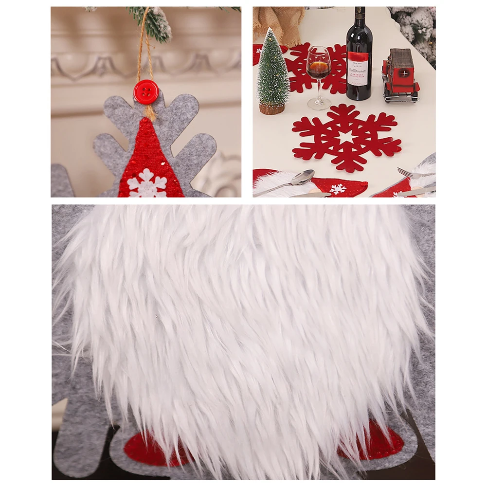 

Christmas Snowman Snowflake Swedish Gnome Table Runner Tablecloth Placemat Home Christmas Table Decoration