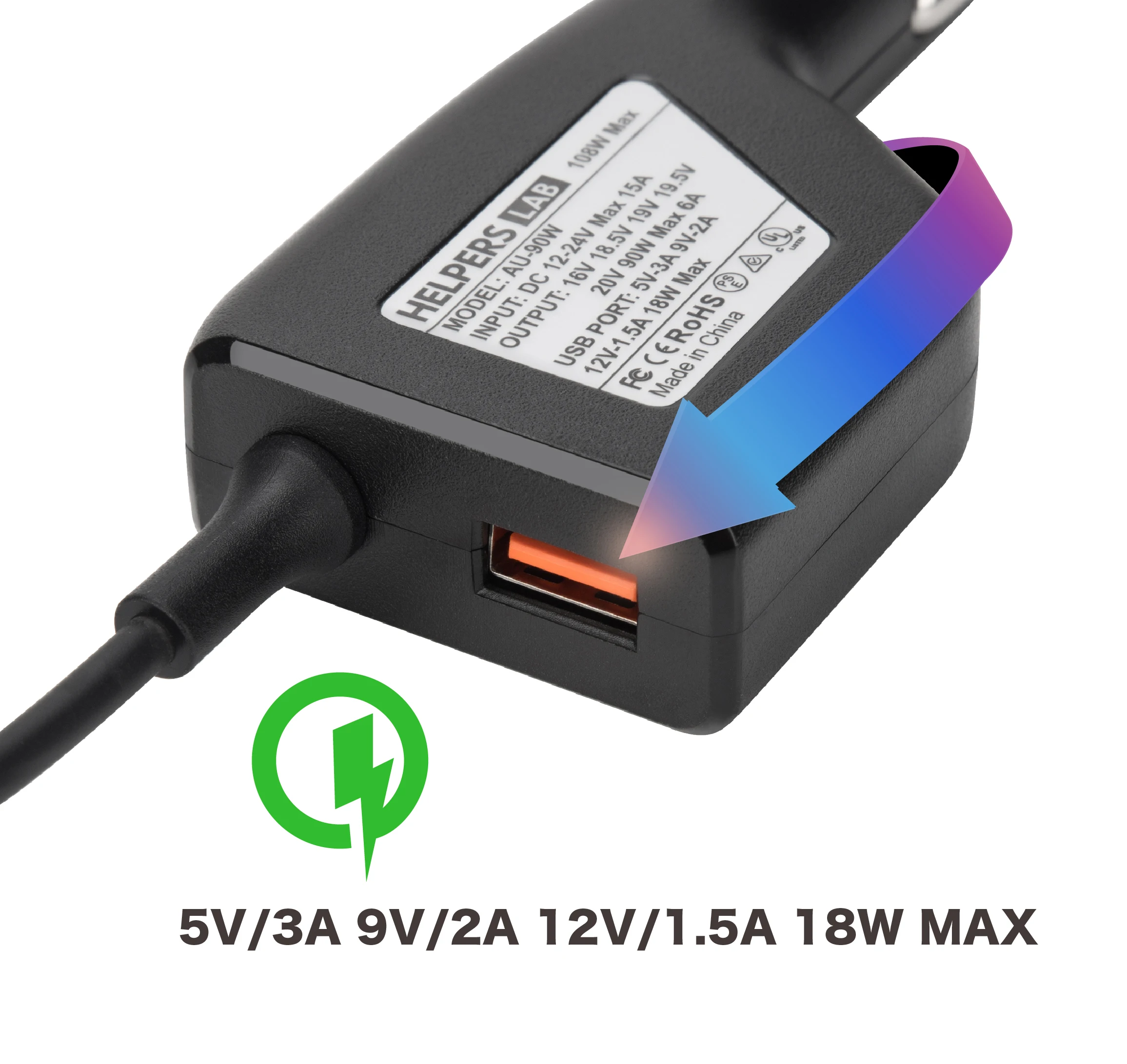 Вспомогательное лабораторное автомобильное зарядное устройство адаптер для