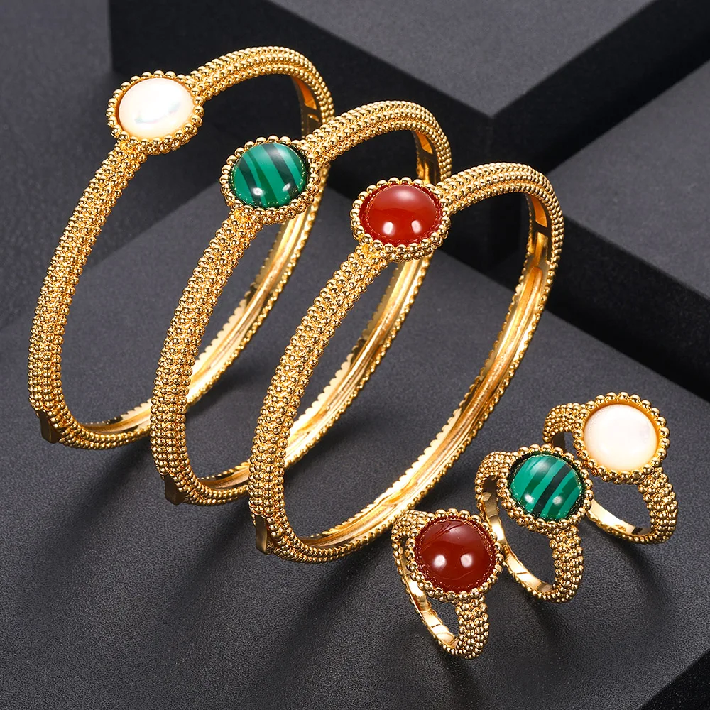 Jankelly на руку люксовый уникальный браслет кольцо Ювелирные наборы для женщин