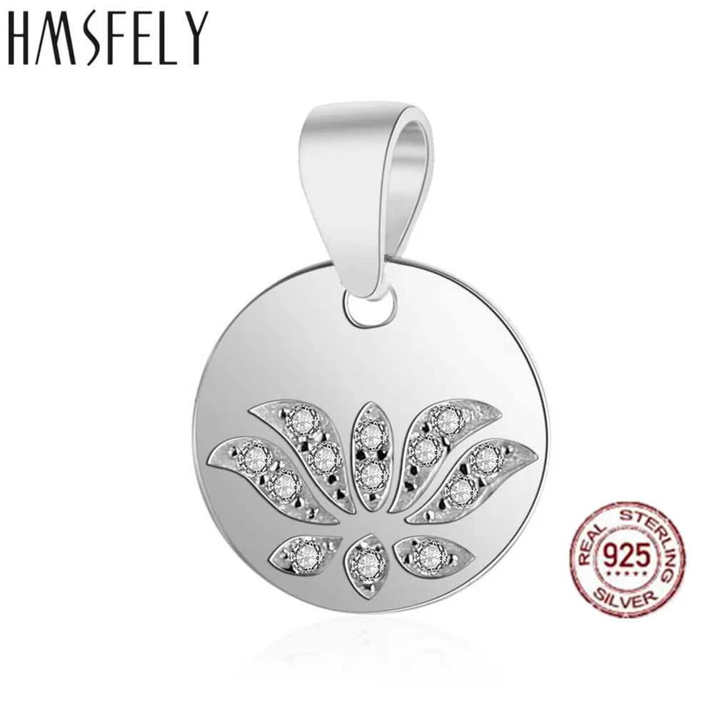 Подвеска HMSFELY из 925 стерлингового серебра Серебряная круглой формы пробы для