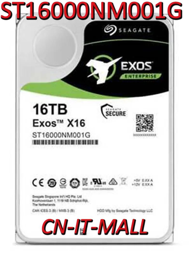 Billig Seagate Exos ST16000NM001G ST16000NM000J 16TB X16 SATA 6 Gb/s 512e/4Kn 7200 RPM 256MB Cache 3.5