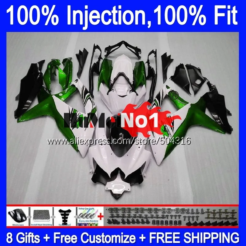

OEM для SUZUKI GSXR-750 GSXR600 GSX-R750 2008 2009 2010 17MC.150 GSXR-600 K8 GSXR750 GSXR 600 750 08 09 10 обтекатель зеленый, белый