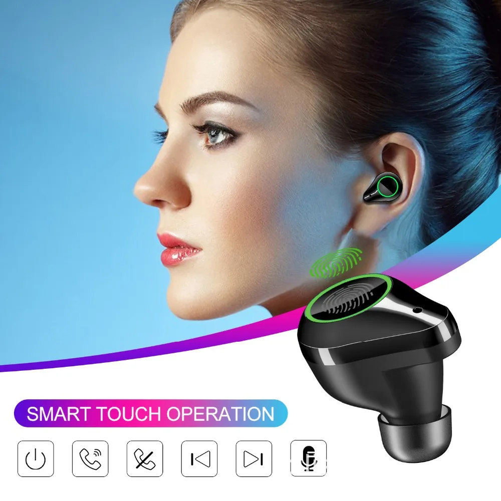 QCR T9 TWS беспроводные bluetooth-наушники 9D стерео IPX7 водонепроницаемый 7000 мАч светодиодный внешний Смарт-аккумулятор наушники держатель телефона