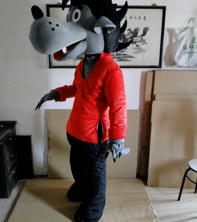 Костюм талисмана волка пушистые костюмы косплей из мультфильма Вечерние наряды