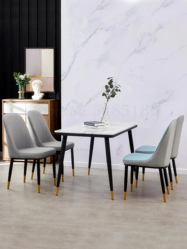 Simple modern dining chair light luxury home back nordic leisure coffee hotel stool |