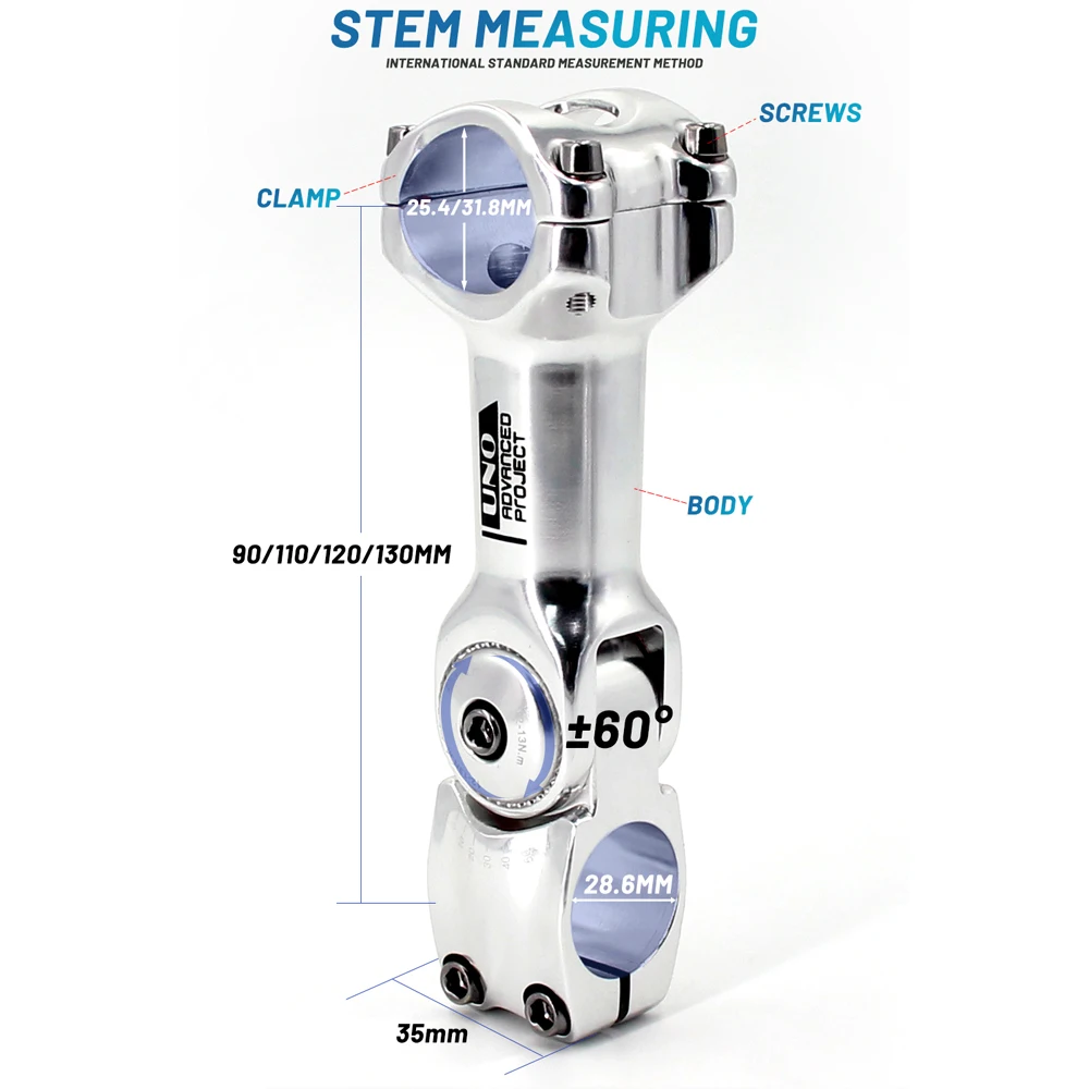 Регулируемый вынос руля велосипеда UNO высокопрочный легкий 25 4/31 8 мм XC AM MTB для