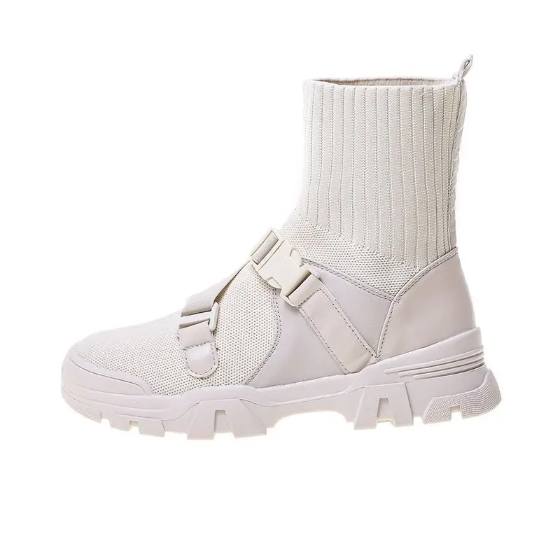 

Fashion Women's Shoes Winter new Sexy Short boot Elegant Buckle Pure color white Concise Mature Casual shoes Short boots 40