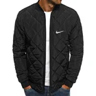 Новинка 2021, зимняя куртка, Мужская модная куртка с воротником-стойкой, Паркера, Мужская стеганая куртка на молнии, мужская зимняя куртка