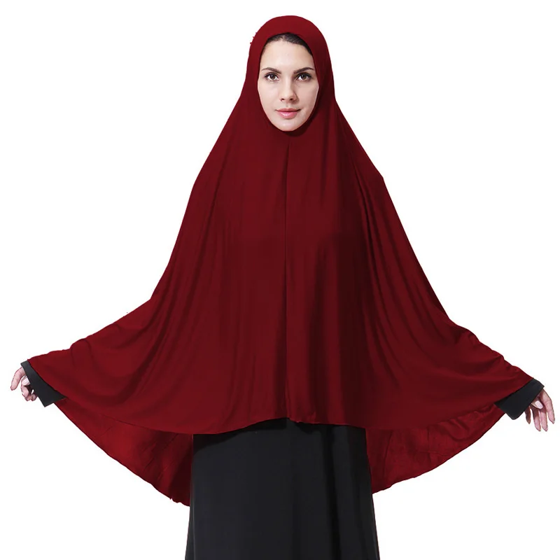 Funklouz мусульманский длинный хиджаб шифон Niqab Бурка тюрбан исламский шарф петля