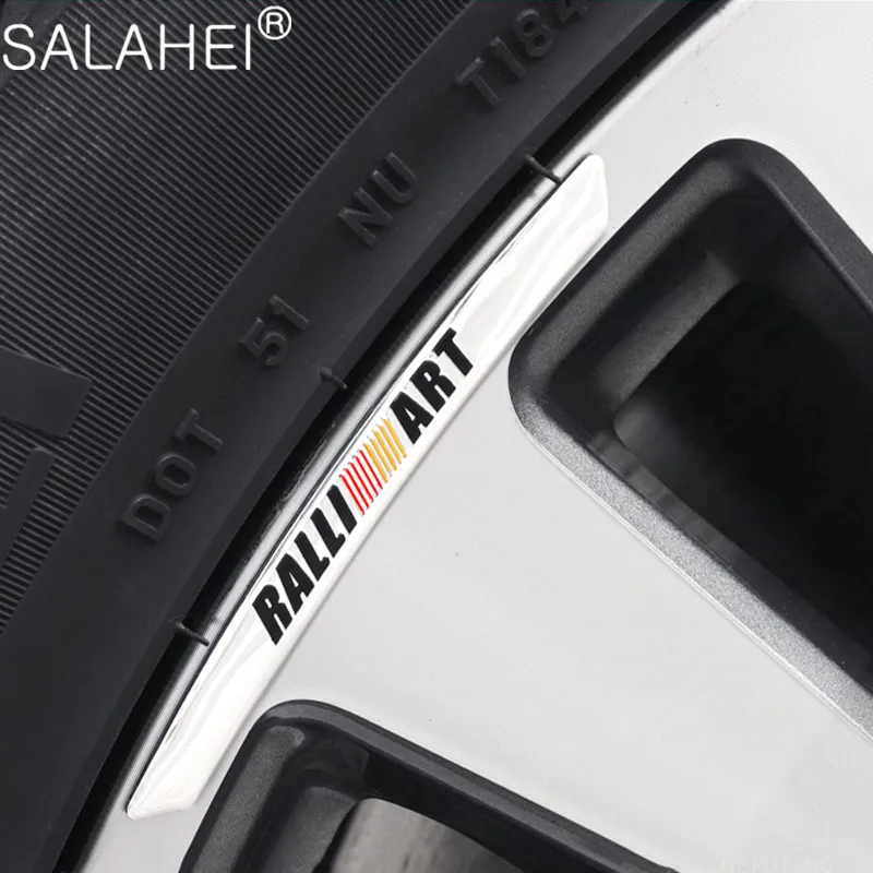 

2pcs Car Performance Wheel Sticker For Mitsubishi ralliart Lancer 9 10 Asx Outlander asx 3 Pajero Sport L200 Badge Galant