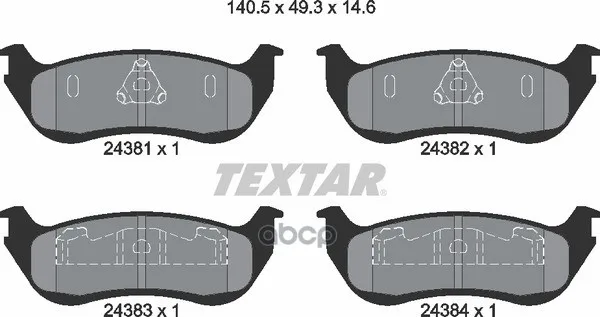 Колодки Тормозные Дисковые Задн Ford Usa: Explorer 4.0/4.0 4wd/4.0 V6 4wd 93 Textar арт. 2438101|Рабочие
