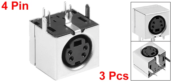 

UXCELL S-video разъем 4 Pin черный