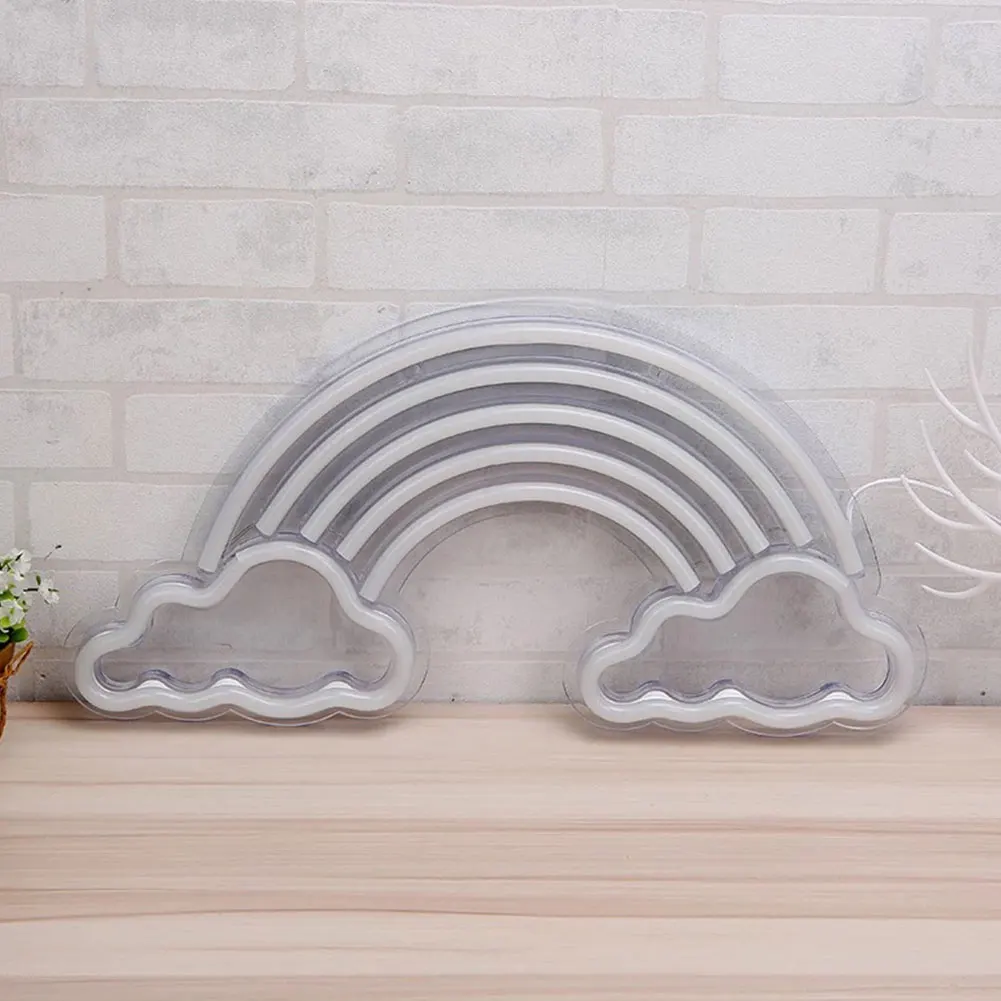 

Cloud Neon Night Lamp LED Neon Light Sign Rainbow USB-Powered Acrylic Room Decor Light for Christmas Birthday Party White