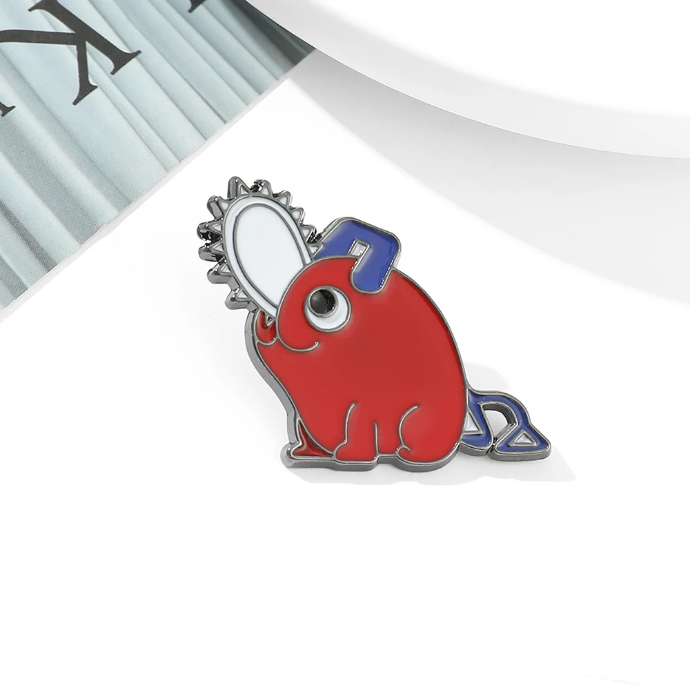 Булавки в стиле аниме бензопила металлические броши значок с мультяшным