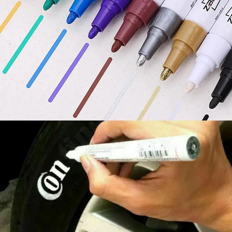 Car Tire Marking Pen Waterproof Permanent Paint Marker Rubber Tyre 11 For Auto Color |