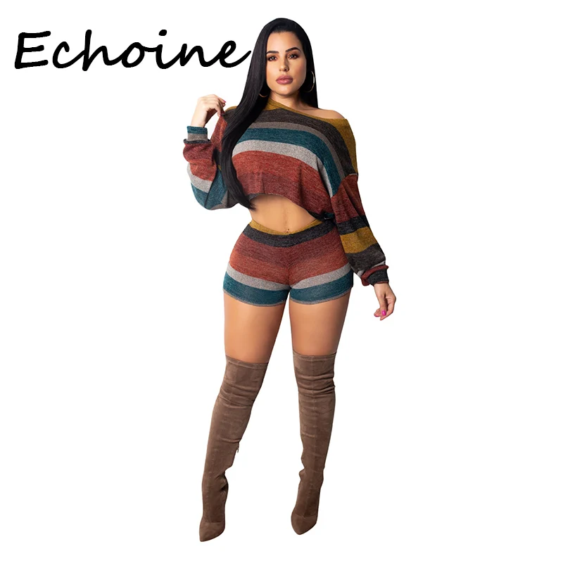 Женский осенний комплект из двух предметов Causl свитер с длинным рукавом и