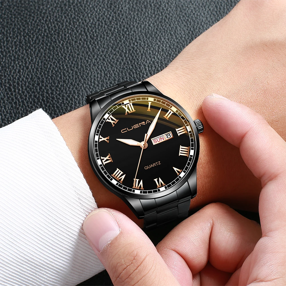 Часы наручные CUENA Мужские кварцевые роскошные деловые спортивные