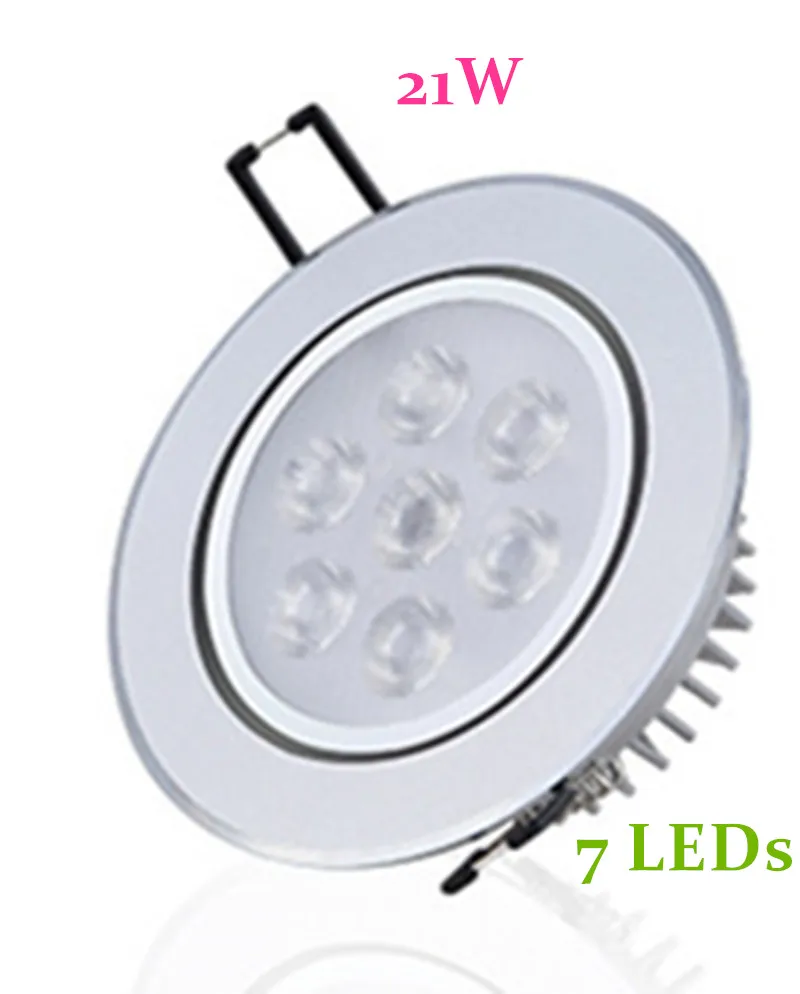 9W 15W 21W Led Ceiling Lamp Recessed LED Downlight Dimmable 220V110V Warm / Pure/Cold White Round Led Spot Light Indoor lighting