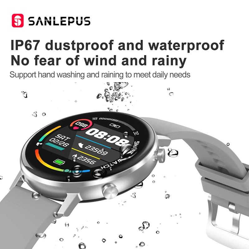 sanlepus 2021 new smart watch fitness bracelet men women smartwatch sport heart rate monitor waterproof for android apple xiaomi free global shipping