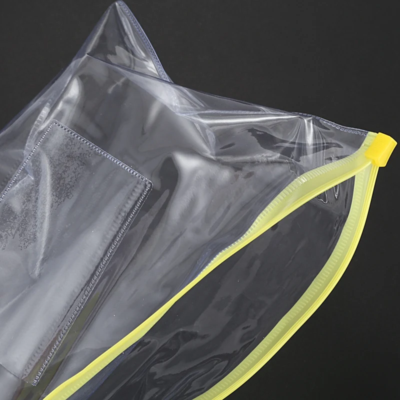 

Size A5 Card Slider Zip Closure Folders PVC Folders Envelopes, 20 Pieces Transparent Yellow