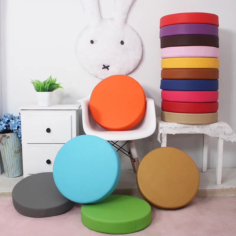 Новая синтетическая кожа круглая подушка диванная стул сиденье поролоновая