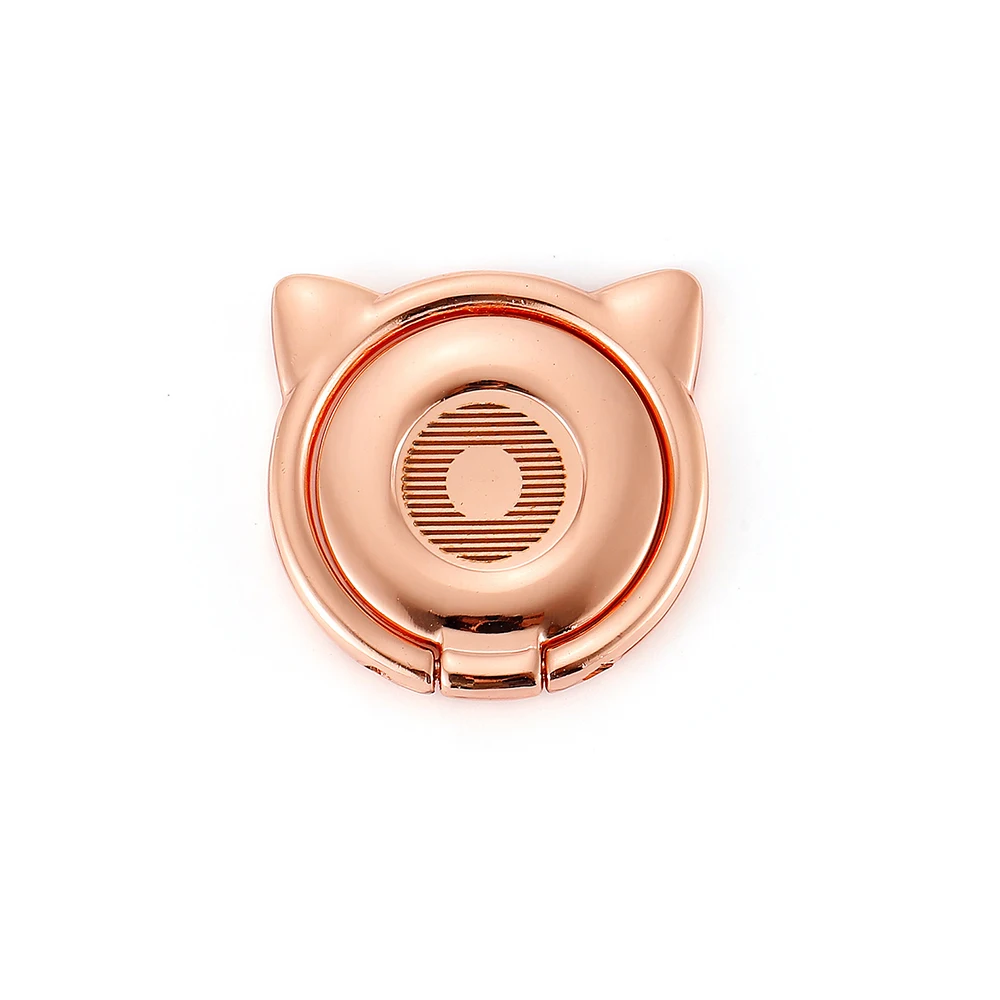 03 rose pink Сплав кошачье ухо милый палец кольцо держатель Магнитный 360 Поворот мобильный телефон подставка для IPhone 8X11 для samsung для Xiaomi для huawei - Цвет: 03 rose pink